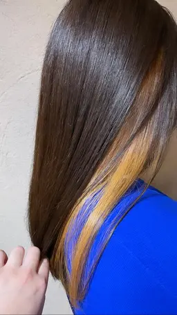 ミニモ限定約50%オフ《ブリーチしている方向け》酸性縮毛矯正+髪質改善TR+カット(ロング料金○