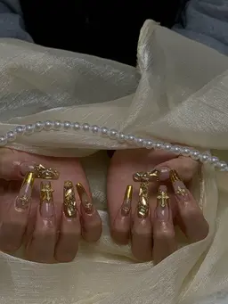 【オフなし】10本長いだしアート. デザイン持ち込み 🆗💕パーツ&ストーンつけ放題