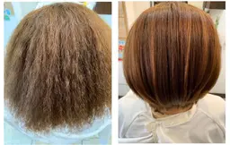 【レディース】カット+縮毛矯正+トリートメント