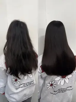 1月限定🎍【見た目年齢-10歳✨】　髪質改善矯正➕メンテナンスカット＋トリートメント➕無料超音波アイロン