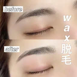 ワックス脱毛１回、眉カット・メイクあり🧸🌈