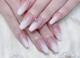 【👑チップジェル長さ出し】カラーグラデーション(ベースあり)