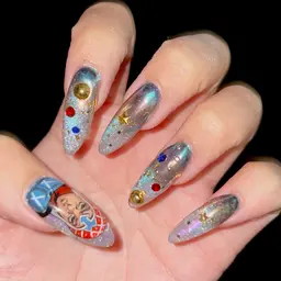 痛ネイル1本➕90分アートし放題🎨(持ち込み・おまかせ🆗パーツ付)/16日🈳