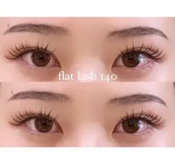 🩵【minimo限定】フラットラッシュ140本（カラーご変更可能）＆下まつげパーマ