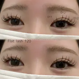 フラットラッシュ120本🪽/オフなし/コーティング束感仕上げ✨/川越/本川越/マツエク/まつげエクステ