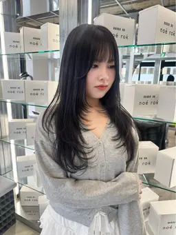 【女性限定モデル2月】韓国レイヤーカット🇰🇷+透明感カラー+オージュアトリートメント