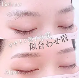 似合わせ眉スタイリング★眉wax，カット、眉メイク込