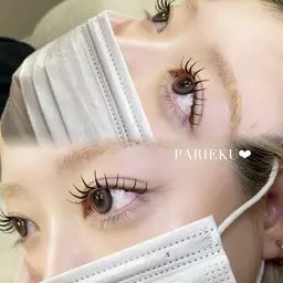 【パリエク100本♡】パリジェンヌ+マツエク100本✦(オフ・アイシャンプー込み)