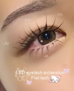 【LEDマツエク】フラットラッシュ80本