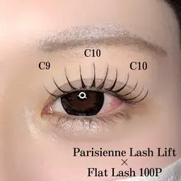 大人気メニュー同日施術パリエク🩶パリジェンヌラッシュリフト+フラットラッシュ80本⚠️オフ¥550