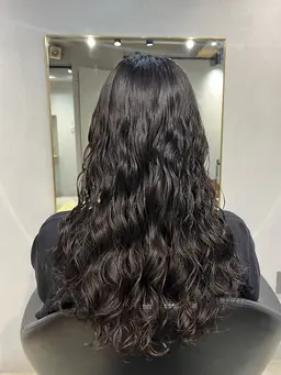 カット+コテ巻き風デジタルパーマ