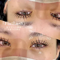 🎀フラットラッシュ100本🎀 強化剤&束コーティング付き！毛質が軽くてもちがいい♪