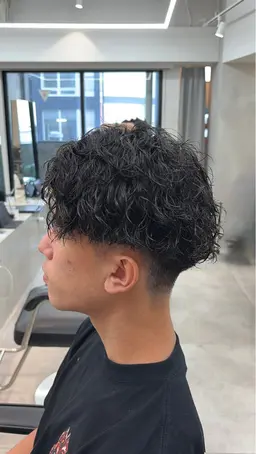 【新規平日限定】メンズカット+スパイラルパーマ