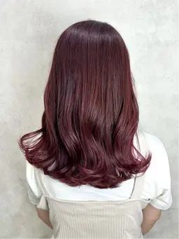 【✨ミニモ限定✨】ブリーチなし高発色🍇暖色カラー🎀+ダメージ補修トリートメント