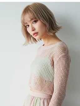 ✨ご新規様クーポン✨カット+ブリーチカラー☘️似合わせカット、綺麗なブリーチカラー