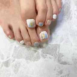 🌿フットネイル親指アート（甘皮ケア込）【パラジェルベース&フィルイン変更可能】