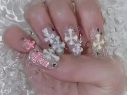 口コミ投稿で特別価格⭐自爪持ち込みデザイン×限定パーツ付け放題