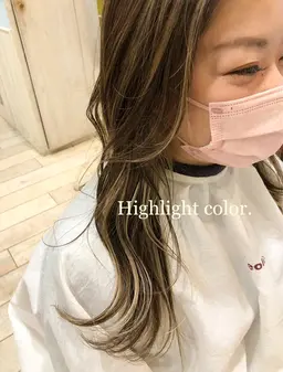 カット＋ハイライトカラー