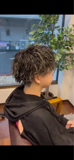 🗣️平日のみメンズ限定🗣️カット+ハイライト+パーマ+cota4 Stepトリートメント+ヘッドスパ