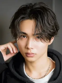 【スタイリスト担当】 メンズカット+フェザーパーマ¥8000