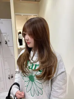 透明感オルチャンカラー＋似合わせカット🤍