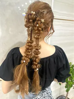 《推し活やライブ!! 学校行事等に🤍》ハートアレンジや盛り髪等の装飾やり放題！クリエイティブヘアセット🎀🌼