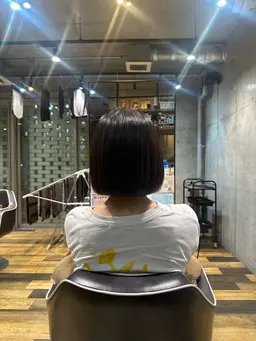 縮毛矯正　ショートヘア