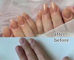【深爪矯正】スカルプ長さだしで深爪さんも自然で細長いお爪の形に生まれ変われる🪄✨ワンカラーorグラデーション