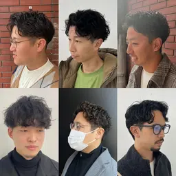 【働く男の時短ヘアに】デザインカット+ビジネスパーマ+トリートメント