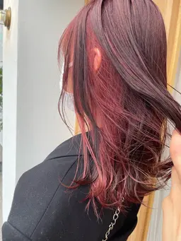 【インナーカラー(耳下​〜​襟足)＋全体カラー🌼】