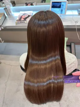 【縮毛矯正のメンテナンス】縮毛矯正リタッチ＋毛先艶出し矯正＋5stepトリートメント