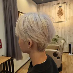 [男性限定]カット+ダブルブリーチカラーオンカラー限定[火曜日～木曜日限定時間19時以降]