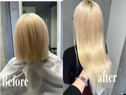 黒髪スーパーロングエクステ60本(52cm)➕馴染ませカット