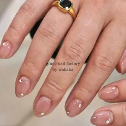 【シンプル支持率高め💕】ちゅるんワンカラー×垢抜けpointパーツ2本💎 hand 3900円 （オフ＋1100円）