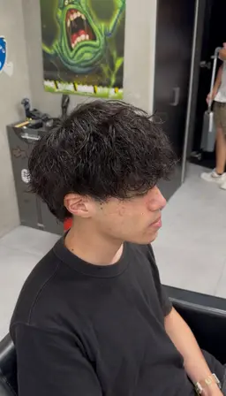 メンズカットパーマ　シャドーパーマ、ツイストスパイラルパーマ