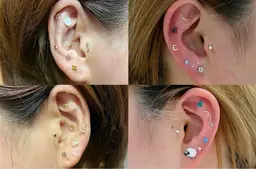 お試し【耳つぼjewelry】両耳10粒まで✨🌙🎀(ジュエリーパーツ6個まで)追加別途¥100〜
