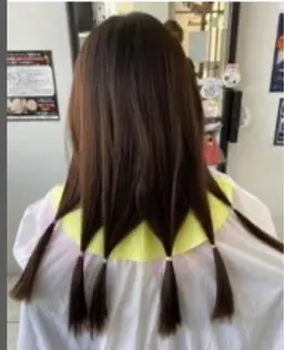 ヘアドネーション+カット+炭酸泡スパ🍎