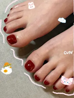 フットネイルワンカラー🩵
