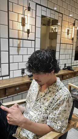 メンズ大人気‼️カット+パーマ+3ステップトリートメント