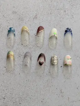 【オフなし】フレンチ+写真アート2本付 0円