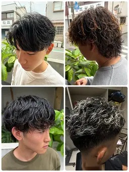 メンズ限定:カット+パーマ+ケアトリートメント(特殊パーマ可能)