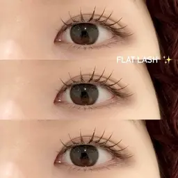 【フラットラッシュ】〜100本 《ブラウン変更無料/アイコームプレゼント付き》