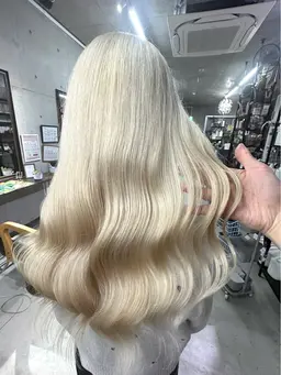 【憧れのハイトーンへ🌠🌠🌠】ブリーチ2回＋透明感カラー