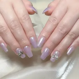 🎀【NEW OPEN】 ワンカラー&ラメグラデーション＋10粒ストーンor2個パーツ