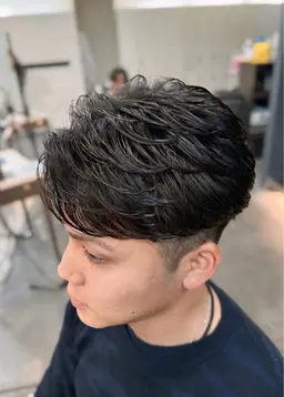 メンズカット✂️+ニュアンスパーマ・フェザーパーマ