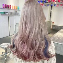 💜🪩イヤリングカラー専用🪩💜ダブルカラー➕2step TR(ブリーチ込)