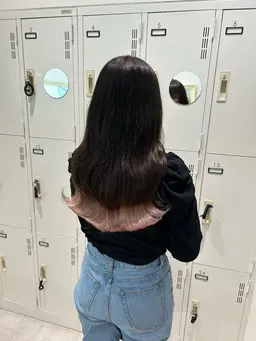 【初カラーで挑戦しやすい！】🤍裾カラー(ポイント)ブリーチ＋カラー🤍(インナーのブリーチ＋全体カラー)【限定料金】