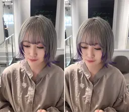 🩵色落ちまで可愛い裾カラー