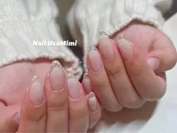 ✨チップ長さだし✨エアブラシ先端クリアフレンチ【オフ込み】