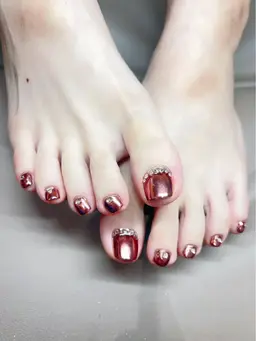 【FOOT】★大人気★オーロラミラー&ミラーネイル ¥6980